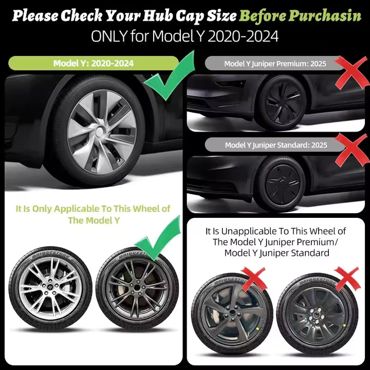 Tesla Model Y Wieldoppen 19 Inch (4 Stuks)