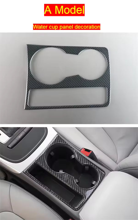 Audi A4 B8 / A5 - Dashboard- en cd-paneelbekledingsset met carbonlook