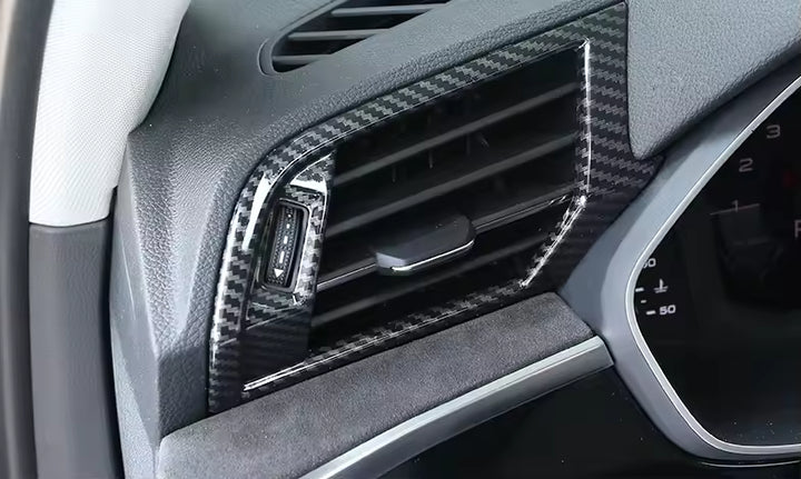 Audi Q3 (2019) - Carbon Look  Chroom Versnellingspook Cover & Knoppen Trim