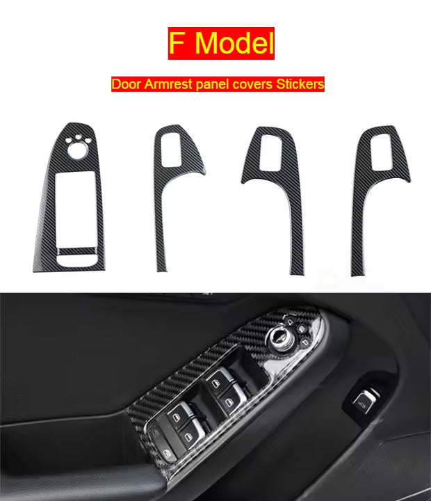 Audi A4 B8 / A5 - Dashboard- en cd-paneelbekledingsset met carbonlook