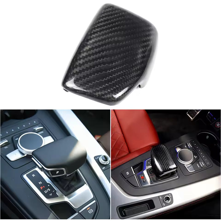 Audi A4, A5, Q5, Q7 (16-19) Echt Carbon Pookknop Cover (LHD)