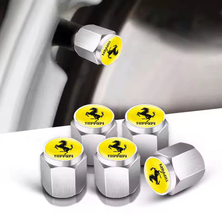 Ferrari Aluminium Ventieldopjes (5 stuks)