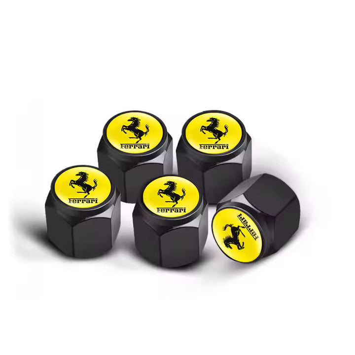 Ferrari Aluminium Ventieldopjes (5 stuks)