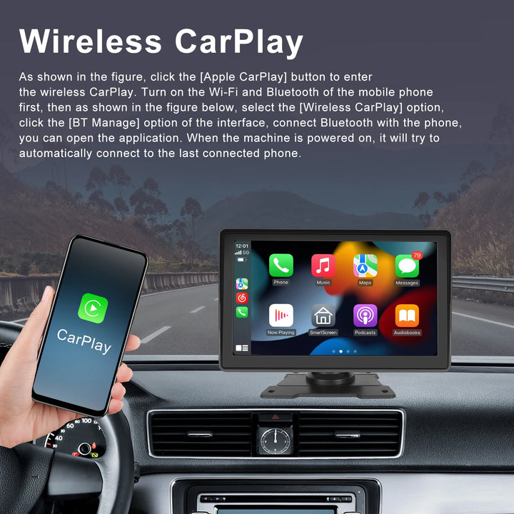 Universeel draadloze Apple Car-Play/Android auto