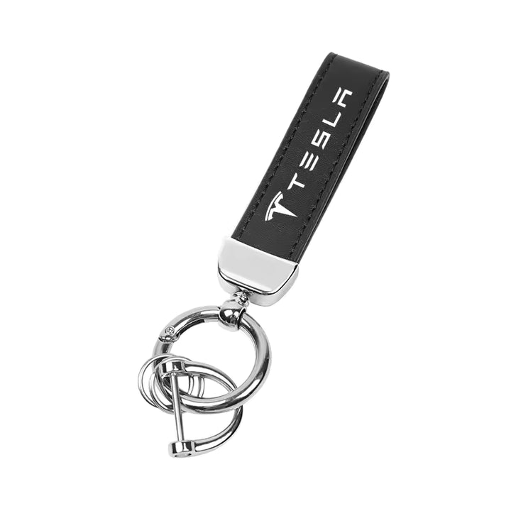 Tesla Luxe Lederen Sleutelhanger