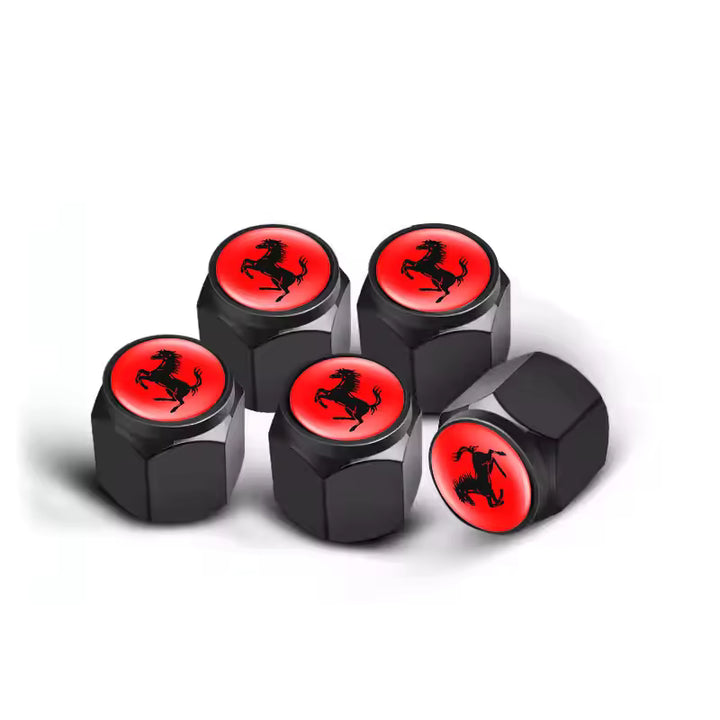 Ferrari Aluminium Ventieldopjes (5 stuks)