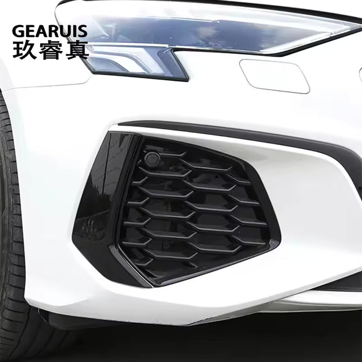 Audi A3 8Y (2021-2023) - Bumper Splitters & Mistlamp Trim (Carbon Look)