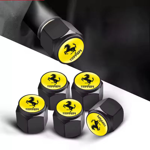 Ferrari Aluminium Ventieldopjes (5 stuks)