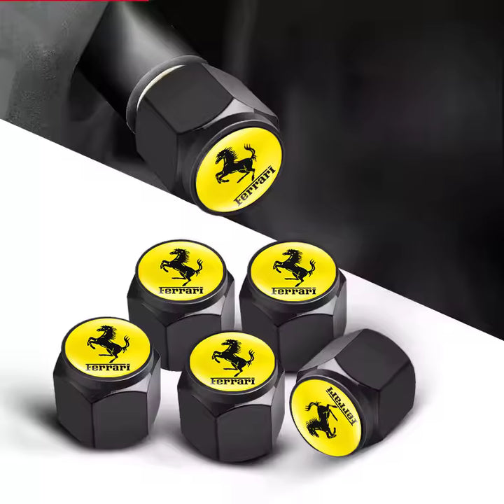Ferrari Aluminium Ventieldopjes (5 stuks)