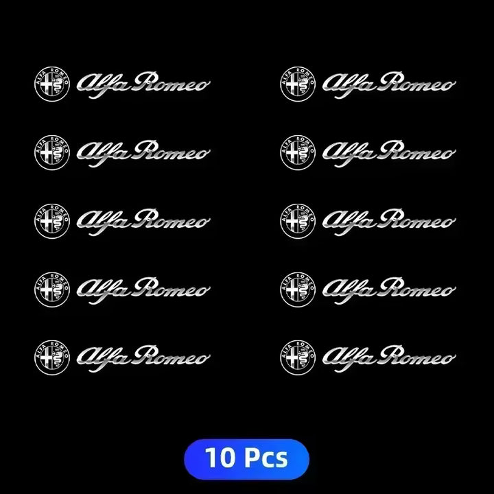 Alfa Romeo Metalen Ruitenwisser & Raamstickers
