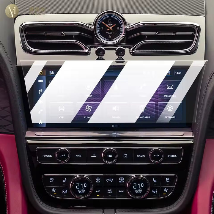 Bentley Bentayga LCD-Scherm Gehard Glas Screenprotector (2021-2024)