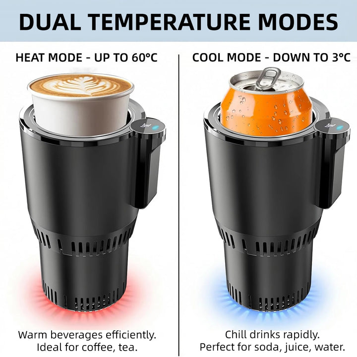 Intelligente Auto Bekerhouder, 2-in-1 Drankverwarmer en Koeler