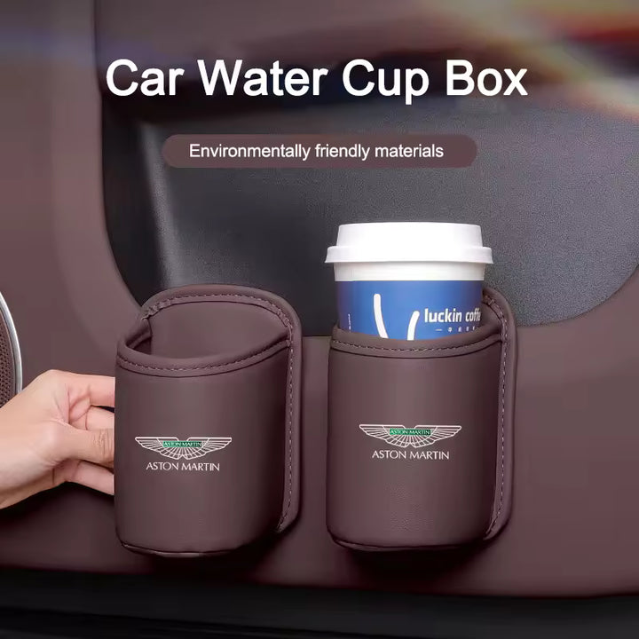 Aston Martin Lederen Opbergbox & Bekerhouder