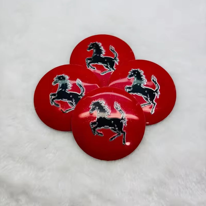 Ferrari Naafdoppen Stickers (4 stuks)