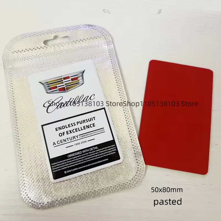 Cadillac Metalen Logo Sticker (50x80mm)
