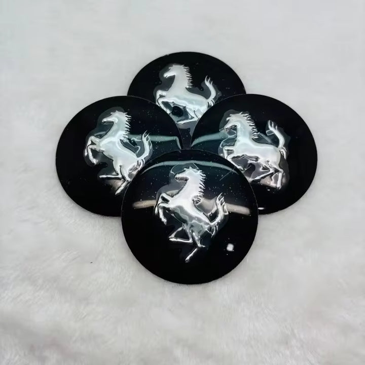 Ferrari Naafdoppen Stickers (4 stuks)