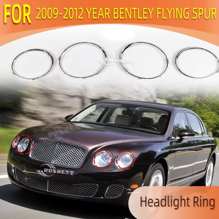 Bentley Continental Flying Spur Verchroomde Koplamp Ringen (2009-2012)