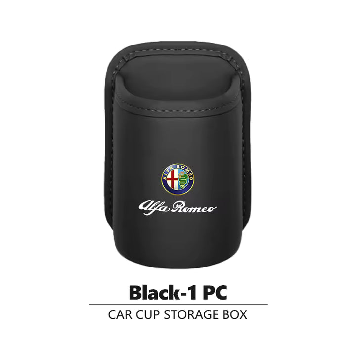Alfa Romeo Lederen Bekerhouder & Opbergbox