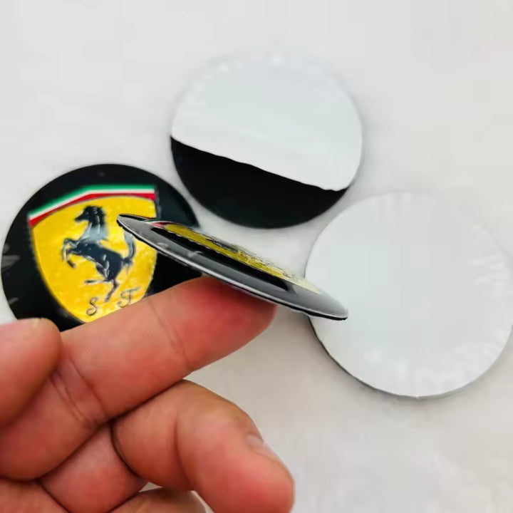 Ferrari Naafdoppen Stickers (4 stuks)