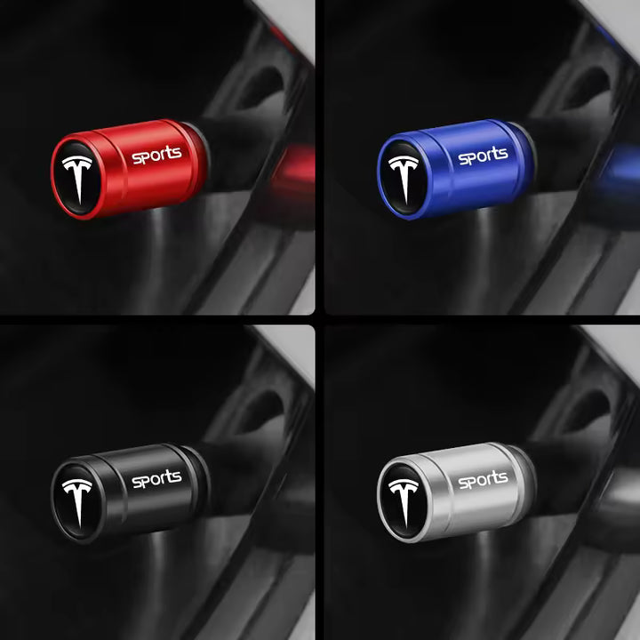 Tesla SpaceX Aluminium Ventieldopjes (4 Stuks)