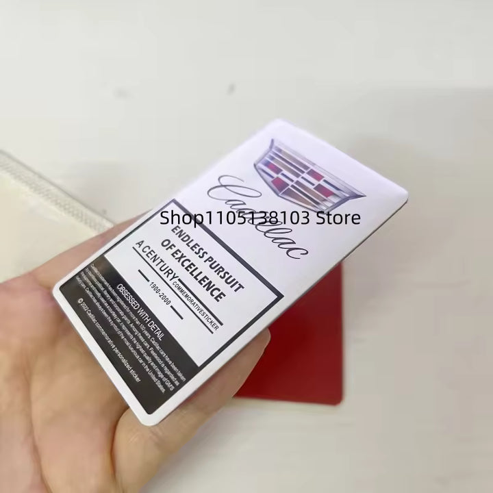 Cadillac Metalen Logo Sticker (50x80mm)