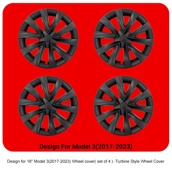 Tesla Model 3 Wieldoppen 18 Inch – Sakura-stijl (4 Stuks)