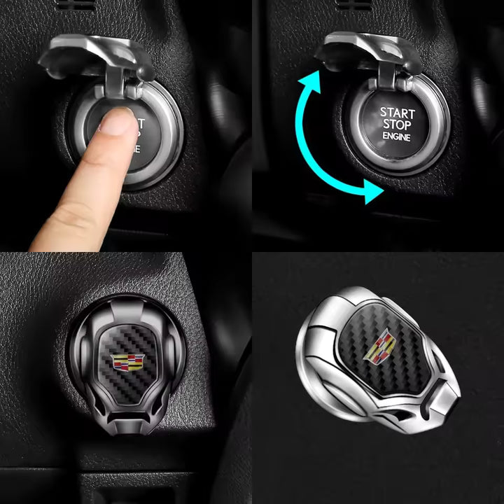 Cadillac Start-Stop Knop Cover Sticker