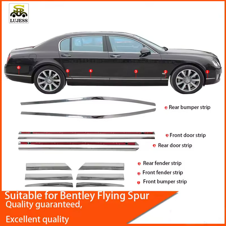 Bentley Flying Spur (2004-2012) Chromen Deurlijsten  Sierstrippen Set (3W5853071  3W5853072)