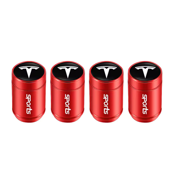 Tesla SpaceX Aluminium Ventieldopjes (4 Stuks)