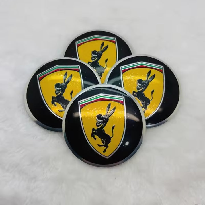 Ferrari Naafdoppen Stickers (4 stuks)