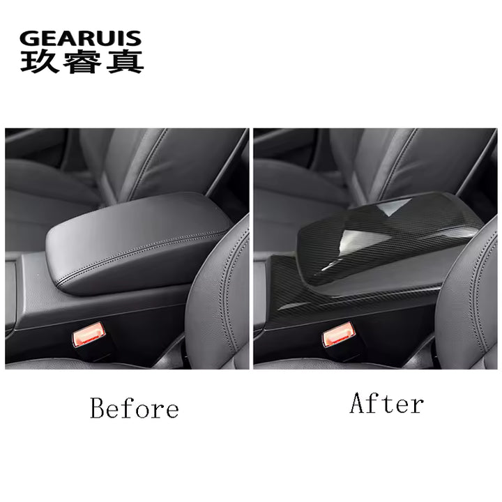 Audi A3/S3 8V Carbon Fiber Armleuning Opbergvak Afdekking Trim (2013–2020)