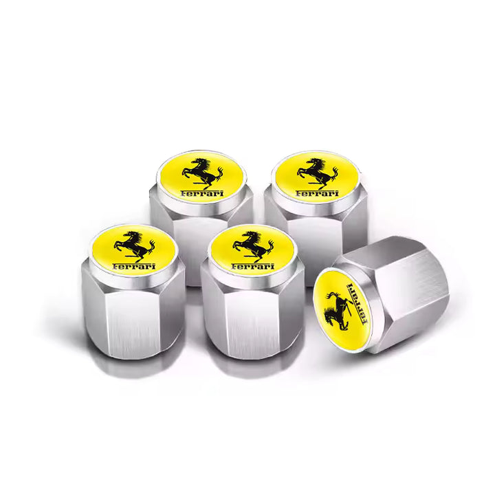 Ferrari Aluminium Ventieldopjes (5 stuks)