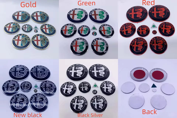 Alfa Romeo Emblemen & Stuurwielbadges (9-Delig)