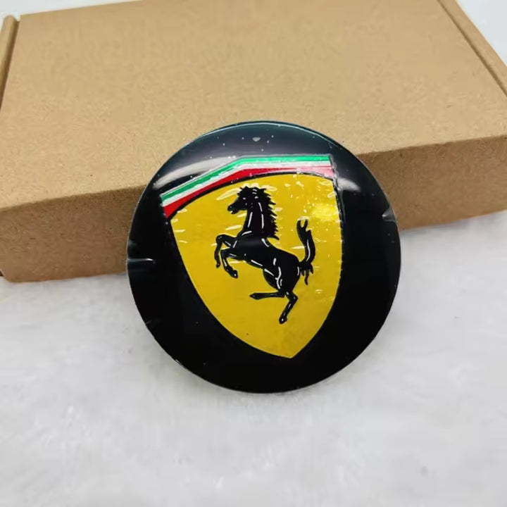 Ferrari Naafdoppen Stickers (4 stuks)