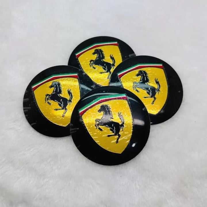 Ferrari Naafdoppen Stickers (4 stuks)