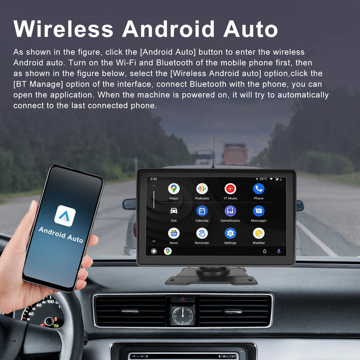 Universeel draadloze Apple Car-Play/Android auto