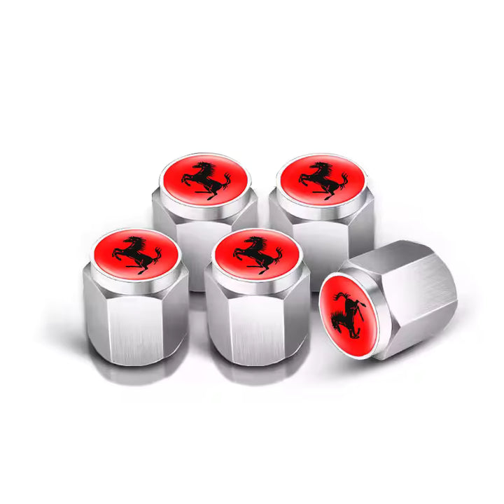 Ferrari Aluminium Ventieldopjes (5 stuks)