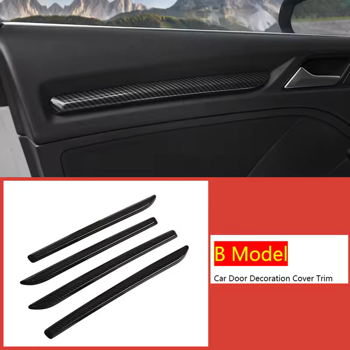 Audi A3/S3 8V Carbon Fiber Armleuning Opbergvak Afdekking Trim (2013–2020)