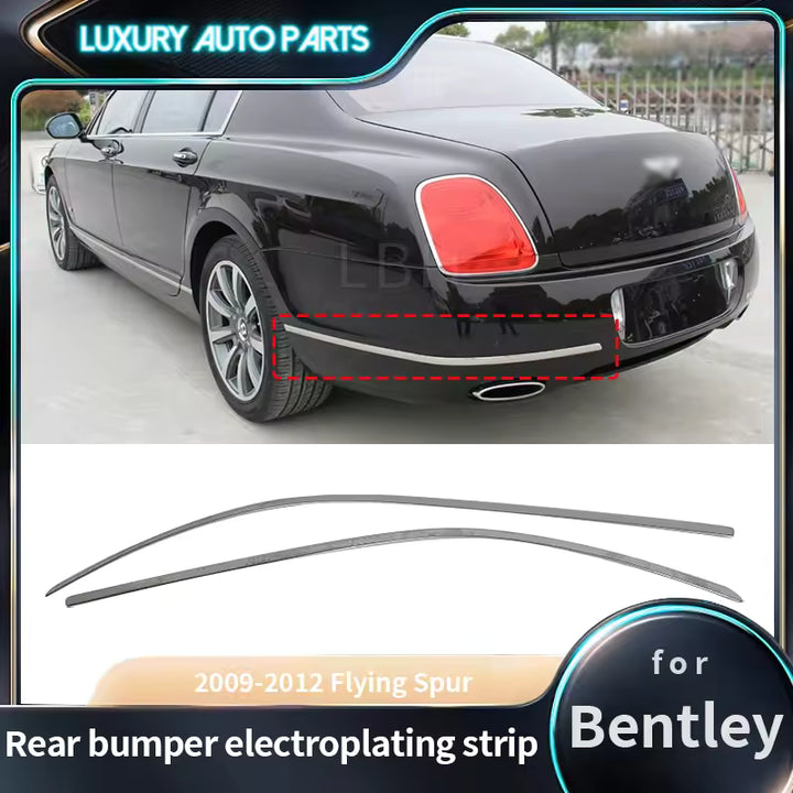 Bentley Flying Spur (2009-2012) Achterbumper Chroom Decoratiestrip (Hoogglans)
