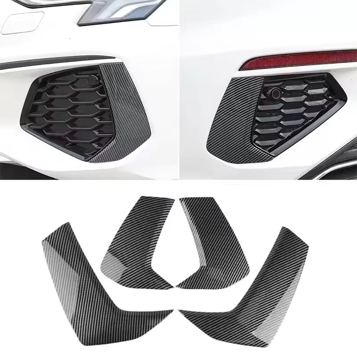 Audi A3 8Y (2021-2023) - Bumper Splitters & Mistlamp Trim (Carbon Look)