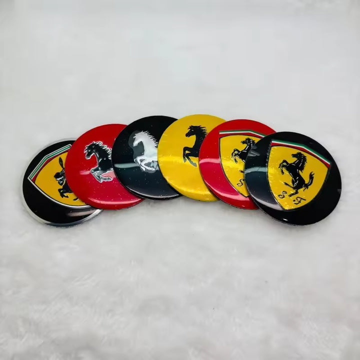Ferrari Naafdoppen Stickers (4 stuks)