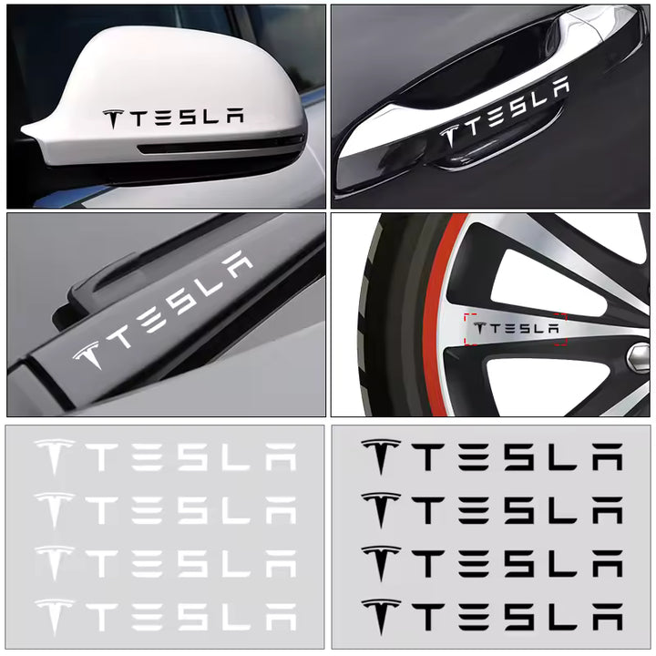 Tesla Model 3YSX Deurgreep & Spiegel Stickers (4 Stuks)