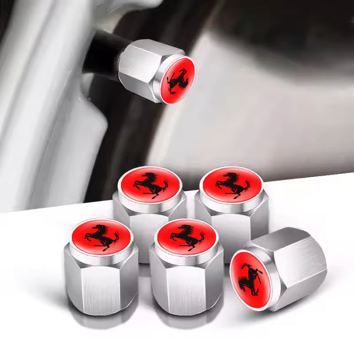 Ferrari Aluminium Ventieldopjes (5 stuks)
