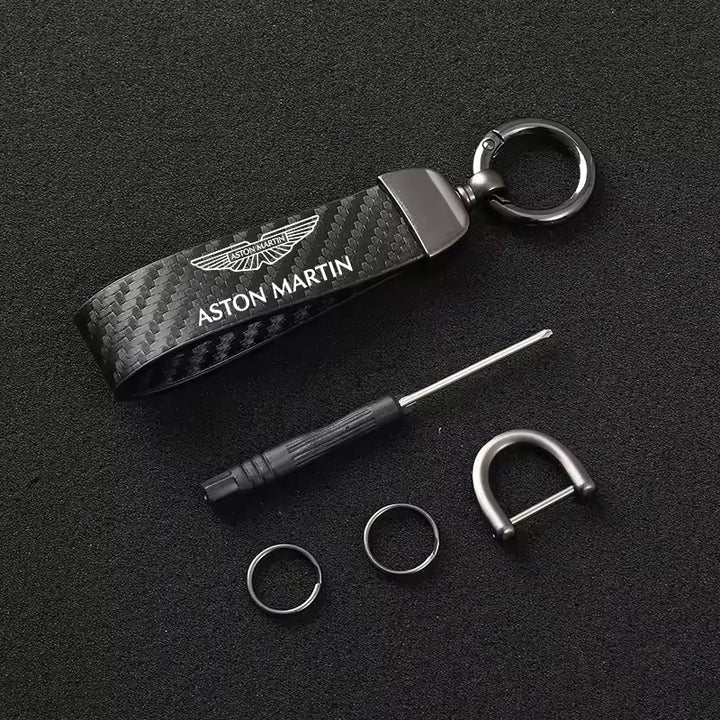 Aston Martin Premium Lederen Sleutelhanger