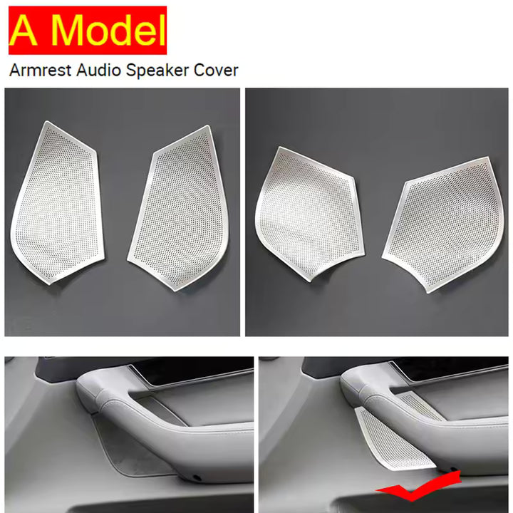 Audi A6 C6 - Deurarmleuning Deurslot Knop & Speaker Frame Trim