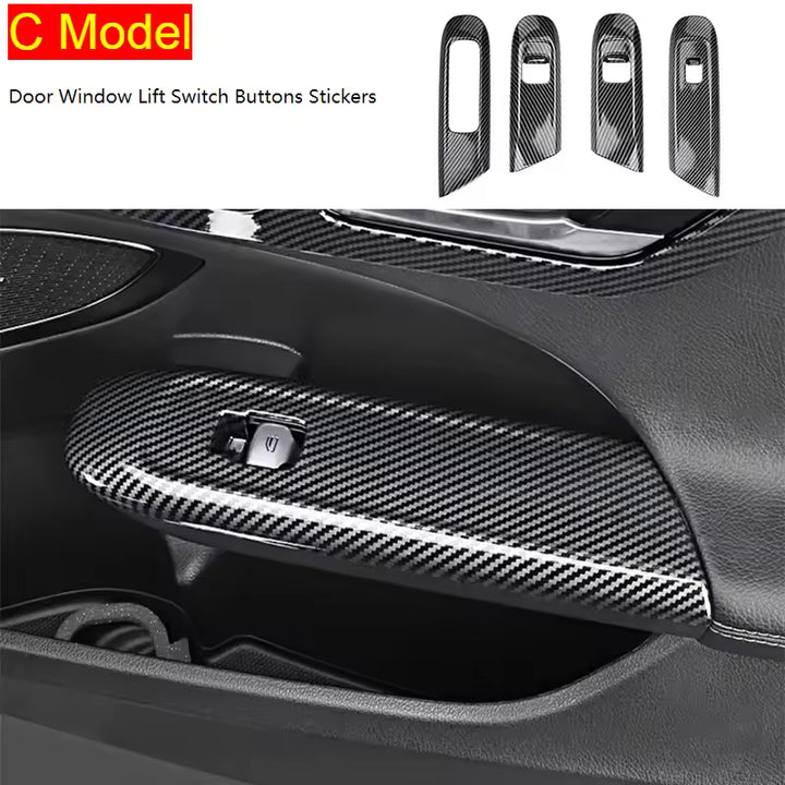 Mercedes-Benz Carbon Hoofdsteunknop Covers