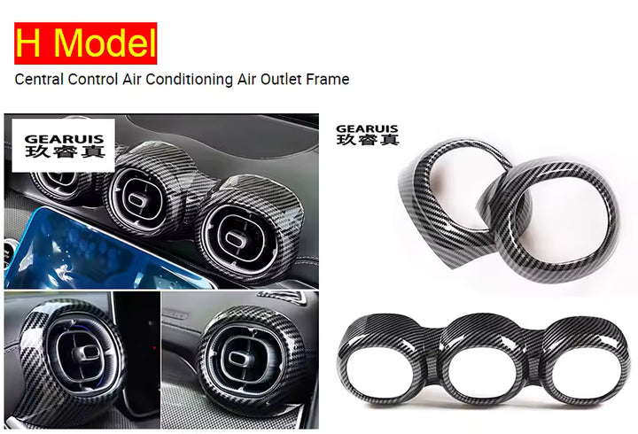 Mercedes-Benz Carbon Hoofdsteunknop Covers