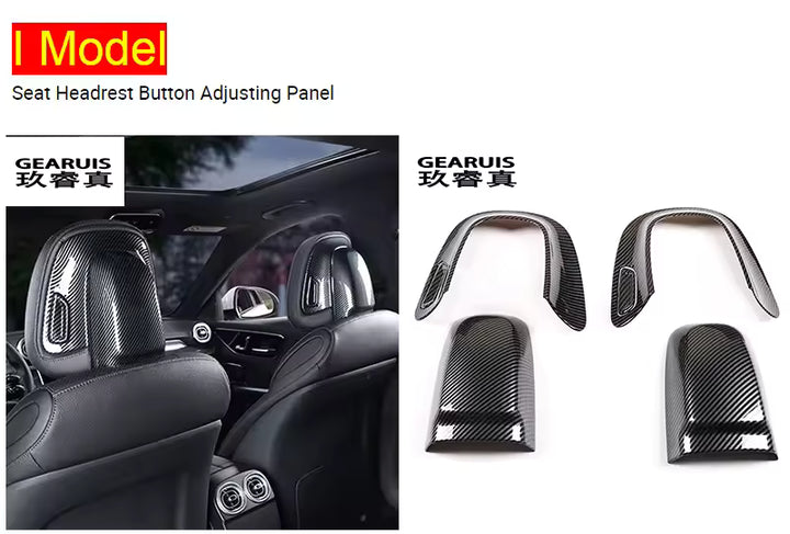Mercedes-Benz Carbon Hoofdsteunknop Covers