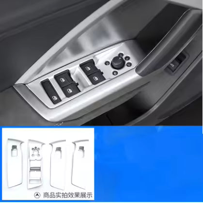 Audi Q3 (2019) - Carbon Look  Chroom Versnellingspook Cover & Knoppen Trim